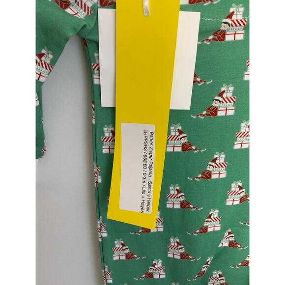 Lila + Hayes Santa's Helper Pajamas size 0-3mo NWT - Picture 4 of 4